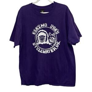 Eskimo Joe's Stillwater OK Purple Graphic T-Shirt XL Vintage Style College Tee
